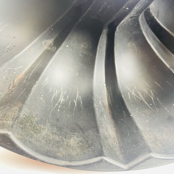 Chilton 10" Fluted Bundt Cake Pan Jello Mold Cast Aluminum VTG Poppy Orange Red - Picture 10 of 12